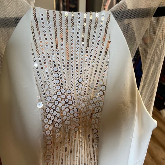 Cream colored, sequin formal gown - Picture 4 of 4